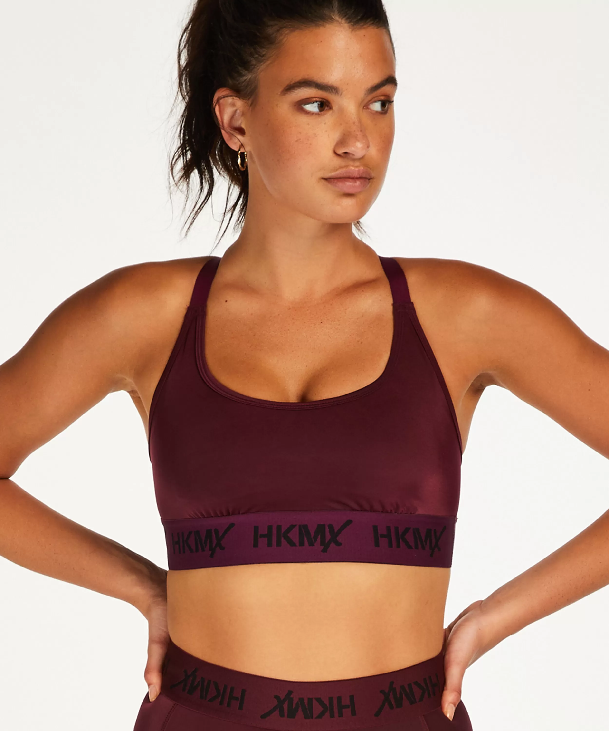 Hunkemöller Vorgeformte Bhs<Hkmx Sport-Bh The Crop Logo Level 1 Lila