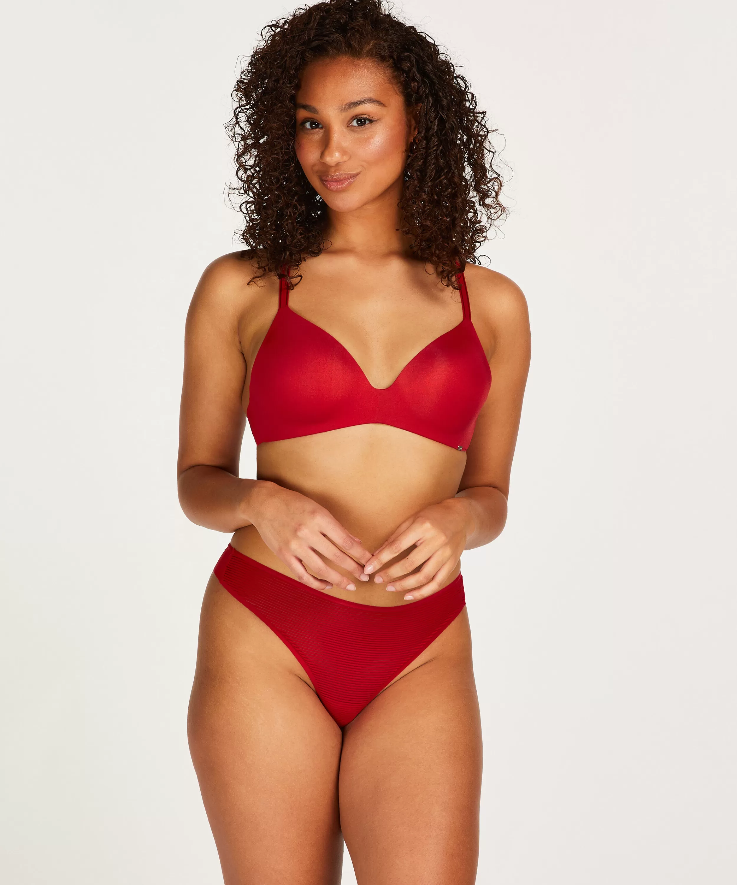 Hunkemöller Strings & Boxerstrings<Invisible String Stripe Mesh Rot