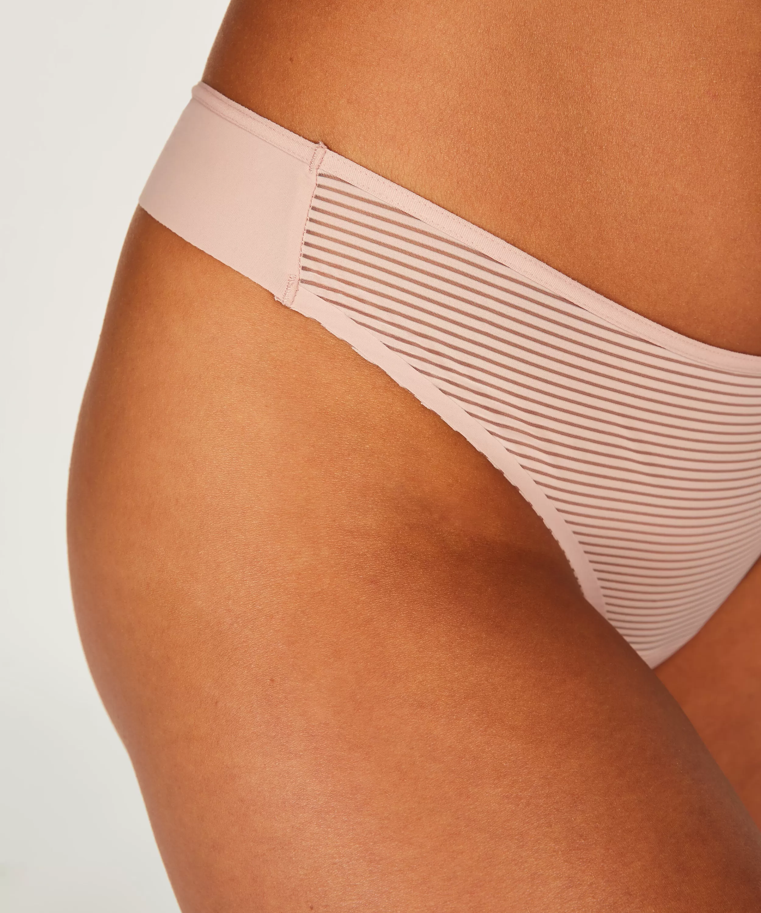 Hunkemöller Strings & Boxerstrings<Invisible String Stripe Mesh Rosa