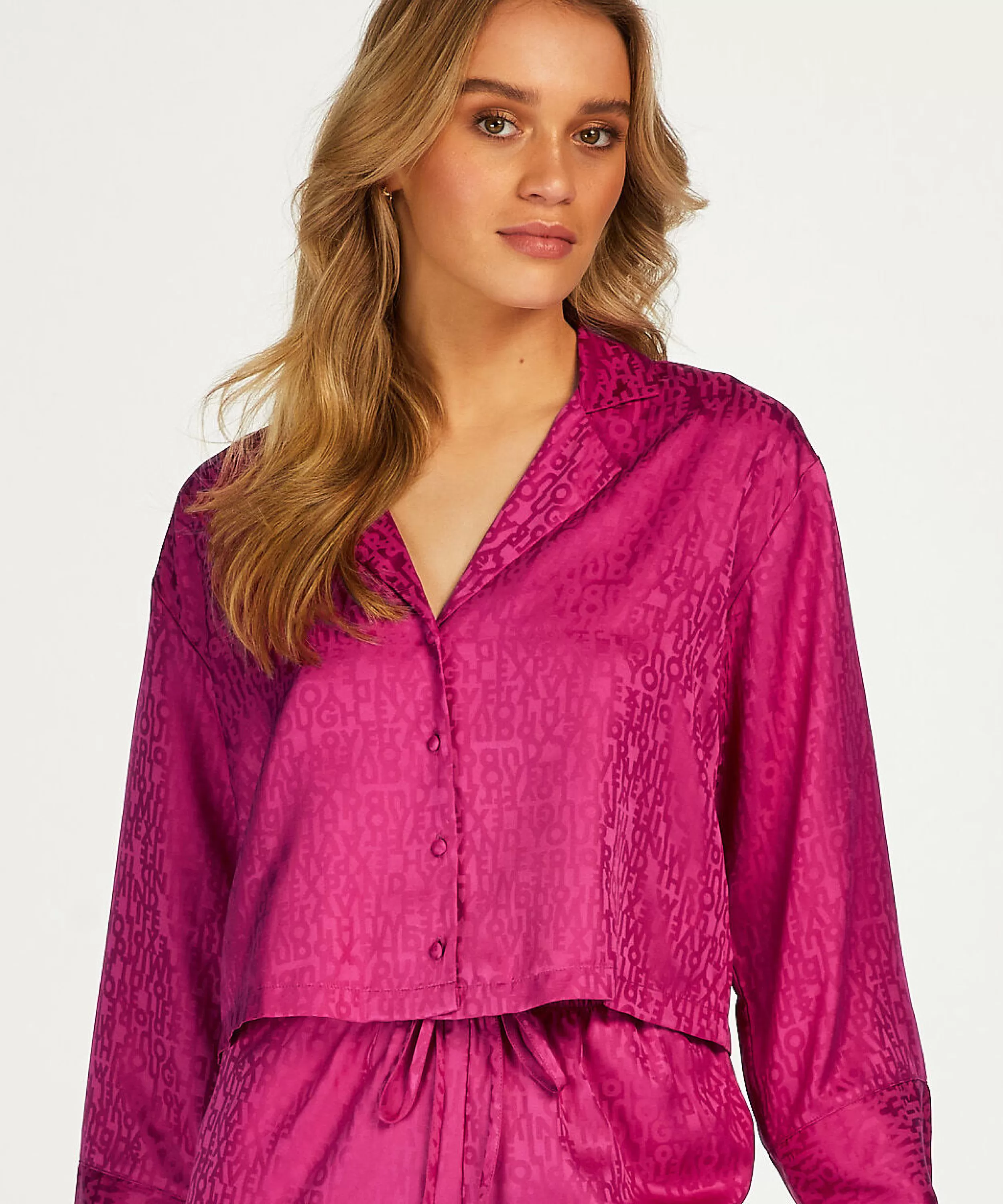 Hunkemöller Wasche<Langarmjacke Satin Rosa