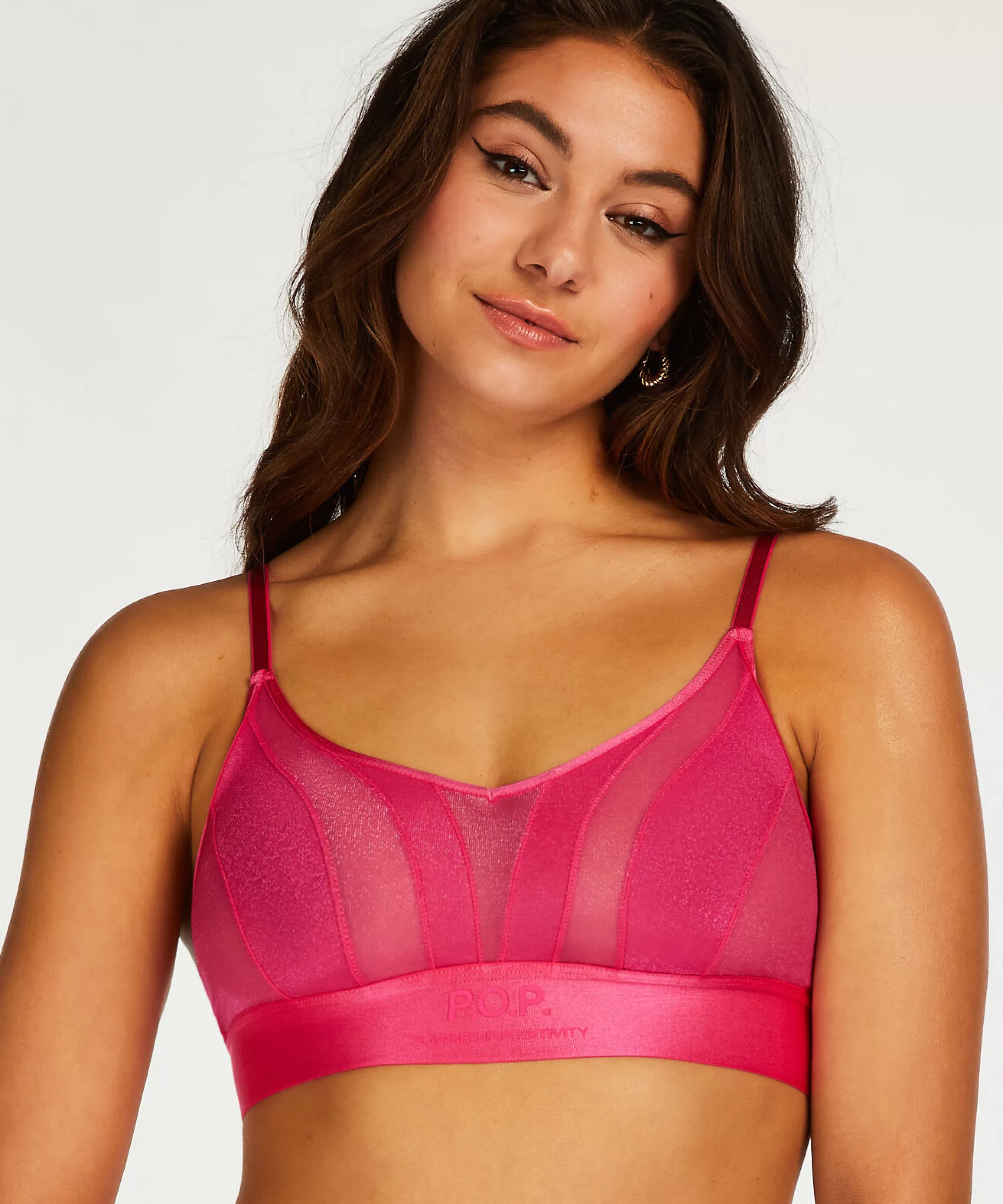 Hunkemöller Bhs Ohne Bügel<Mesh-Bralette Glossy Rosa