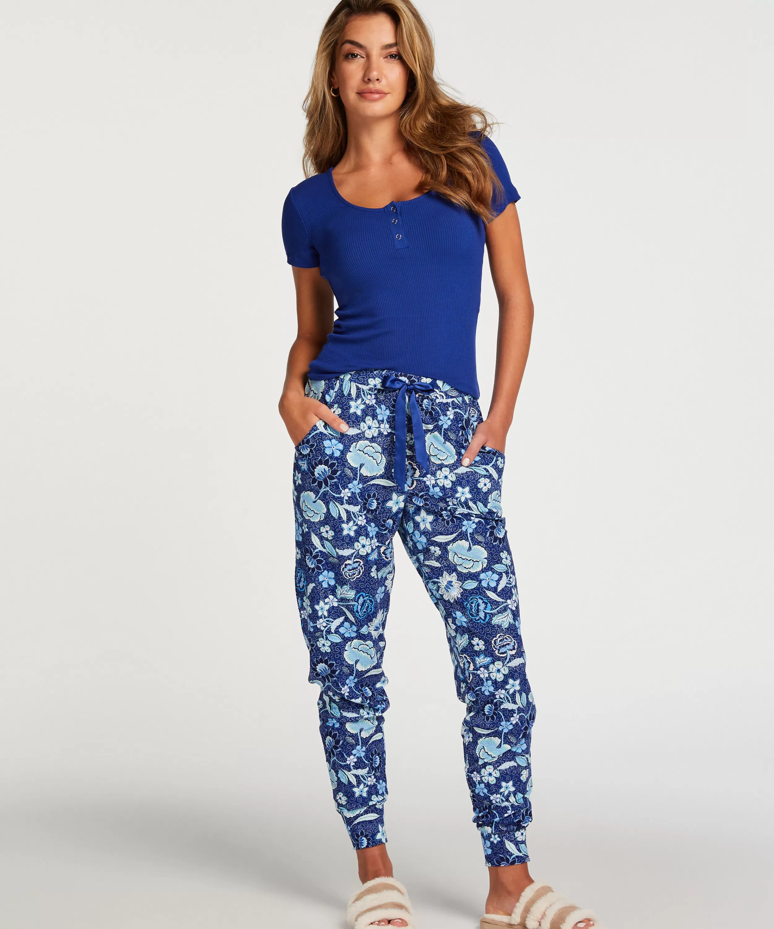 Hunkemöller Wasche<Pyjamahose Jersey Blau