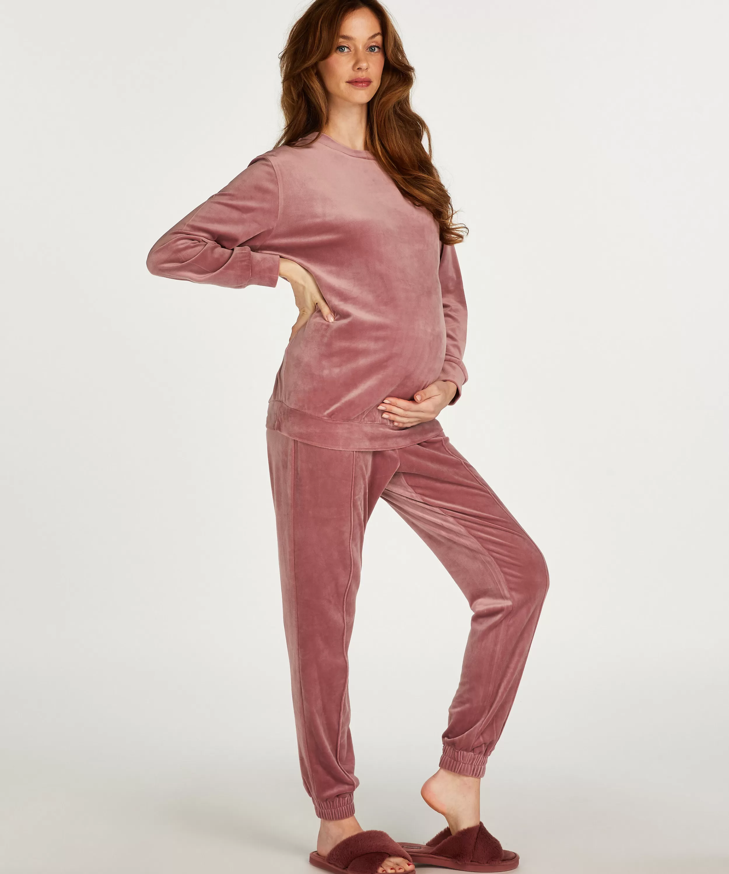 Hunkemöller Wasche<Schwangerschafts-Jogginghose Velours Pintuck Rosa