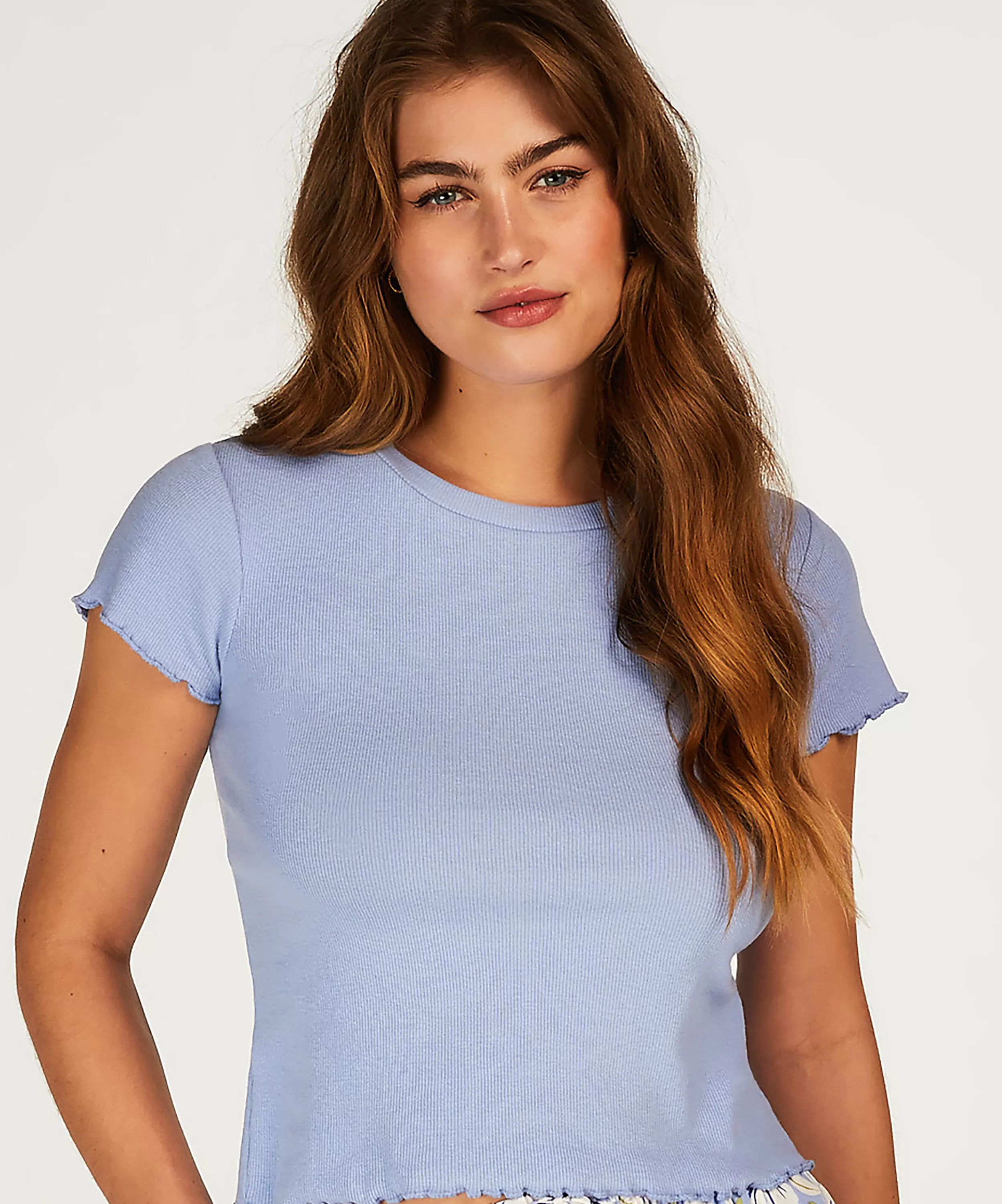 Hunkemöller Wasche<Shirt Mit Kurzen Armeln Rib Blau